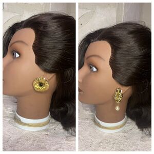 Fashion vintage clip on earring set of 2